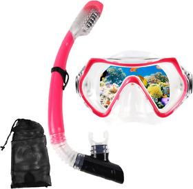 Dipuki Kids Baby For Goggles Diving Mask Dry Snorkel Snorkeling Dive Swimmi