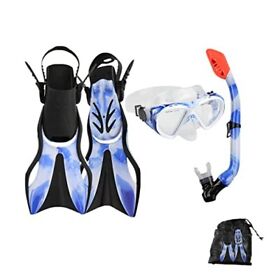 Dipuki Snorkeling Gear For Kids Youth Diving Snorkel Mask Fins Set Dive