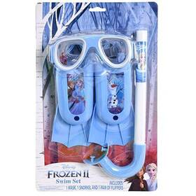 303487 Disney Frozen Kids Snorkeling Set Mask Fins Snorkel For Pool Fun Ages 3