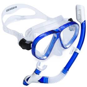 Dizokizo 850036015444 Snorkel Set Adults Mask Panoramic View Anti-fog Anti-leak Adjustable