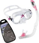 Dm1000074 Cressi Marea Jr Mini Dry Youth Kids Snorkeling Mask And