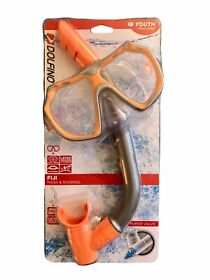 Dolfino Child Swim Mask And Snorkel Set With Dual Lens For Enhanced View New