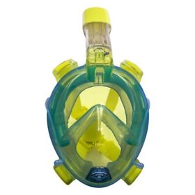 Wmm17478sbk Dolfino Frontier Adult Full Face Snorkel Mask Small Medium Yellow