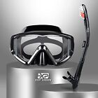 Dry Snorkel Set Pano 3 Window Mask Anti-fog Swim Diving Goggles