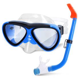 Dzotmyn 761344924062 Greenlf Kids Snorkel Set Anti-fog Snorkeling Mask With Nose Covers For Youth