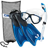 Ere1147 Cressi Palau Long Fins Focus Mask Dry Snorkel 647732689624