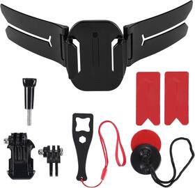 Sb-122 Etomato Universal Motorcycle Helmet Chin Mount Kit For Gopro And Other Red Black