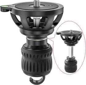 B75m Evumo 75mm Bowl Adapter With Retractable Handle 3/8ftft Mounting Black