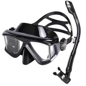 Exp Vision 762704502135 Snorkel Set Pano 4 Adult Snorkeling Gear Professional Anti-fog Dry T