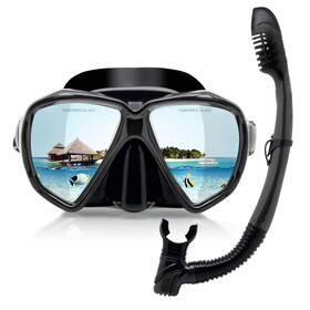 Exp Vision 782912261211 Adult Snorkel Set Panoramic Anti-fog Diving Mask And Dry Tempered Gl Exp Vision 782912261211 Adult Snorkel Set Panoramic Anti-fog Diving Mask And Dry Tempered Gl