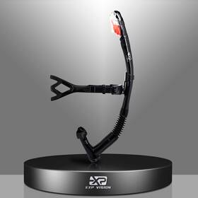 Ds-990-1 Exp Vision Swim Snorkel For Lap Swimming - Dry With One-way Purge Valve Adult Tube