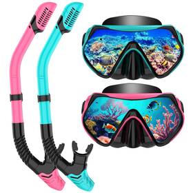 Ezire 735851428276 Snorkeling Gear For Adults Drytop Snorkel Set Scuba Diving Mask 180 Panoram