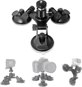 Gp-fs1821us Fantaseal 3-cup Action Camera Suction Cup Mount Motion Camcorder Car Windshield Black