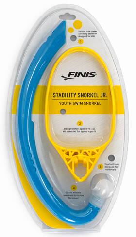 Finis 1.05.130.50 Stability Snorkel Jr Youth Swim Training Blue New