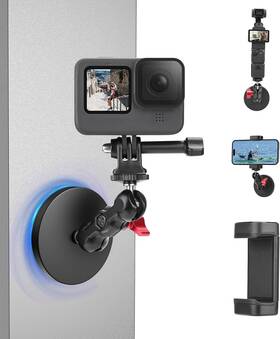 Fmusa0039 Flymile Magnetic Camera Mount Base For Dji Osmo Action 5 Pro 4 3/pocket Black