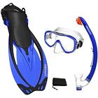 Fn400mk1xxsk670db005 Blue Snorkeling Packages Mlxl Mask Fins Dry Set Gear Bag