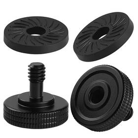 Frgyee 791405251486 2 Set Thumb Screw Camera Quick Release Adapter With Rubber Pads Tripod
