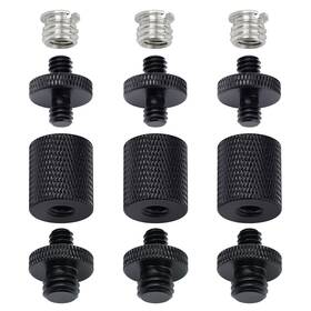 Frgyee 791405251493 12 Pcs 1/4 Inch And 3/8 Camera Screw Adapter Set - Dslr 1/4ftft Or 3/8ftft