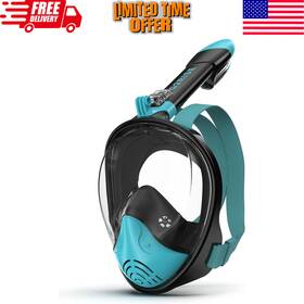 G2rise 445044974925 Mascara Completa Para Toda La Cara De Buceo Antiniebla Snorkel Adultos New