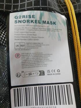 Sn01-gb-s G3 Rise Brand New Snorkel Mask