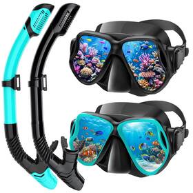 Gainkye Gk-2lmj Snorkeling Gear For Adults Dry-top Snorkel Set Scuba Diving 180 Panoramic
