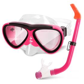 Glftech 727536686828 Greenlf Kids Snorkel Set Anti-fog Snorkeling Mask With Nose Covers For Youth