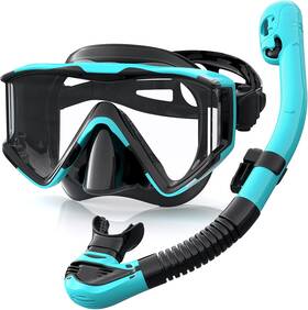 Greatever 445047623622 Snorkel Set Pano 3 Window Mask Adult Panoramic Wide View Ant