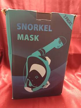 Lga-18 Greatever Snorkel Mask 2 Packs Full Face 180 View Locked Valve S/m Size