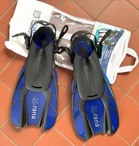 Guardian 811740030215 Marine Gear Rana Snorkeling Flippers Size L / Xl Compact Fins Nwt
