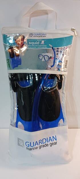Guardian 811740032394 Snorkeling Set S/m Us Size 9-13 Squid Small Blue Black 22 Nwt Guardian 811740032394 Snorkeling Set S/m Us Size 9-13 Squid Small Blue Black 22 Nwt