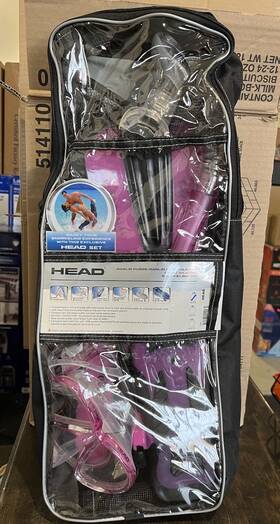 Head 792460114464 Adult Silicone Snorkeling Set Marlin Purge Small/medium S/m