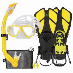 M5205-3s Hh Hhao Sport Kids Mask Fins Snorkel Set Snorkeling Packages With Diving Ad