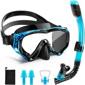 Hikotey 711181914856 Snorkeling Set For Kids Full Dry Mask Adults Anti-fog Prote