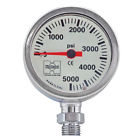 Hl301 Xs Scuba Brass And Glass Spg Psi Gauges Silver Red