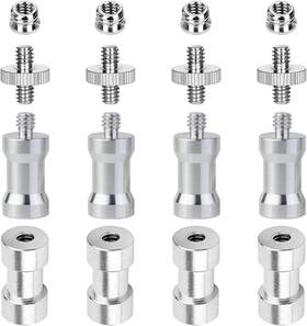 Ls4-4444 Homeet 16pcs Camera Screws Mount Set 1/4 Inch And 3/8 Threaded Silver