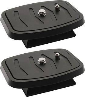 Y-2p-44mm-camera Ioualey Y-2p-44mm-camera- 2 Pcs 44mm Tripod Quick Release Plate Camera Mounting Adapter Black