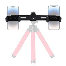 2025032368a28 Joyhuatrade Dual Phone Holder Tripod Mount Adapter 10.6 X 1.25 0.39 Inches