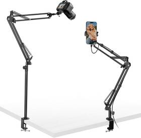 Jt-cm-05 Juttilax Overhead Camera Mount Desk With 360 Adjustable Arm And Phone Jt-cm-05 Juttilax Overhead Camera Mount Desk With 360 Adjustable Arm And Phone