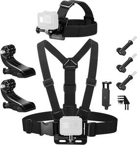 Sku.2290 K&f Concept Head Strap And Chest Mount Set For Gopro Hero 13 12 11 10 9 8 7 6