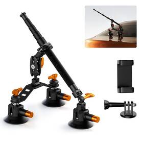 Uskf31.197gm K&f Concept Car Mount For Camera 3 In 1 Suction Cup Kit 15 Inch