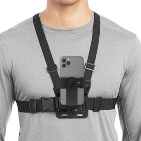Kaiska 744581220142 Mobile Phone Chest Strap Mount Harness Holder For Vlog/pov Black