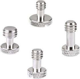 K0232-1 Kayulin Camera Screw With 1/4 Inch -20 And 3/8 -16 For Quick Release 1 Silver