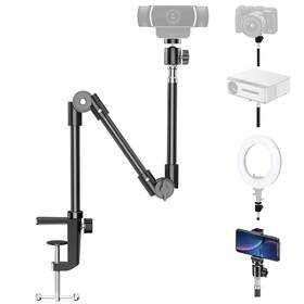 H6531fs Kdd Webcam Stand Camera Mount With Phone Holder 22 Inch Large Black