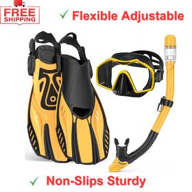 979947 Keephigher Snorkeling Gear For Adults Mask Fins Snorkel Set Panoramic View Dry