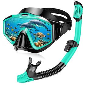 Sn17 Kerizher M163 Snorkel Set Adults Anti-fog Panoramic Scuba Snorkelling Packages With Dry-to