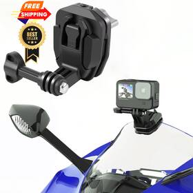 Xyk-005 Ketopkin Motorcycle Windshield Clip Camera Mount For 5.97 Cubic Inches Black
