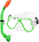 Kids Snorkel Set Dry Top Mask Snorkeling Gear Anti-fog Anti-leak Diving