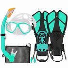 Kids Snorkel Set With Fins Mask For Child Snorkeling