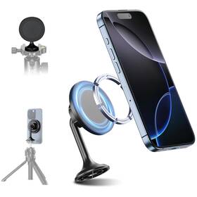 Ms-arb2-jwm Kiorafoto Magnetic Phone Tripod Mount Adapter With Upgraded Arca Port Black