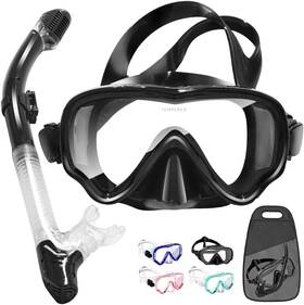 Klericer 445036391372 Dry Snorkel Set Panoramic 180 Wide View Snorkeling Gear Anti-fog Ant